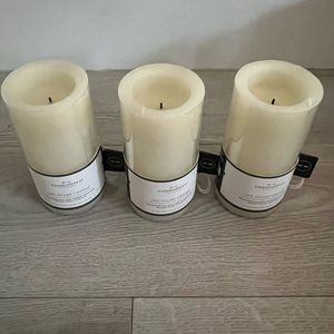 ThresHold Led Pillar Candle 6in H x 2.95in dia. Each for $10